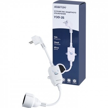 Устройство защитного отключения ROBITON УЗО-2Б на кабеле, 16А, 10мА